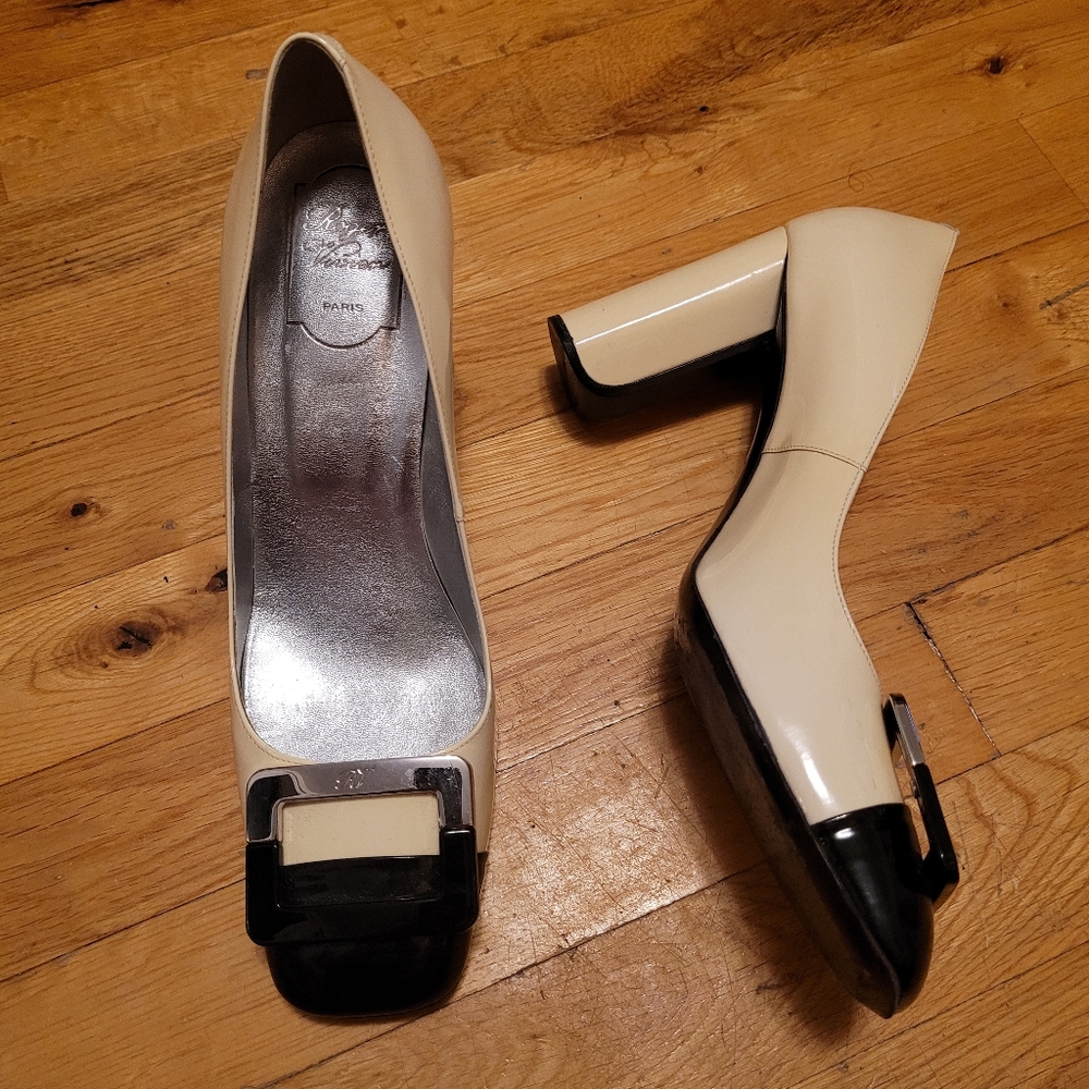 roger vivier belle de nuit patent high heels